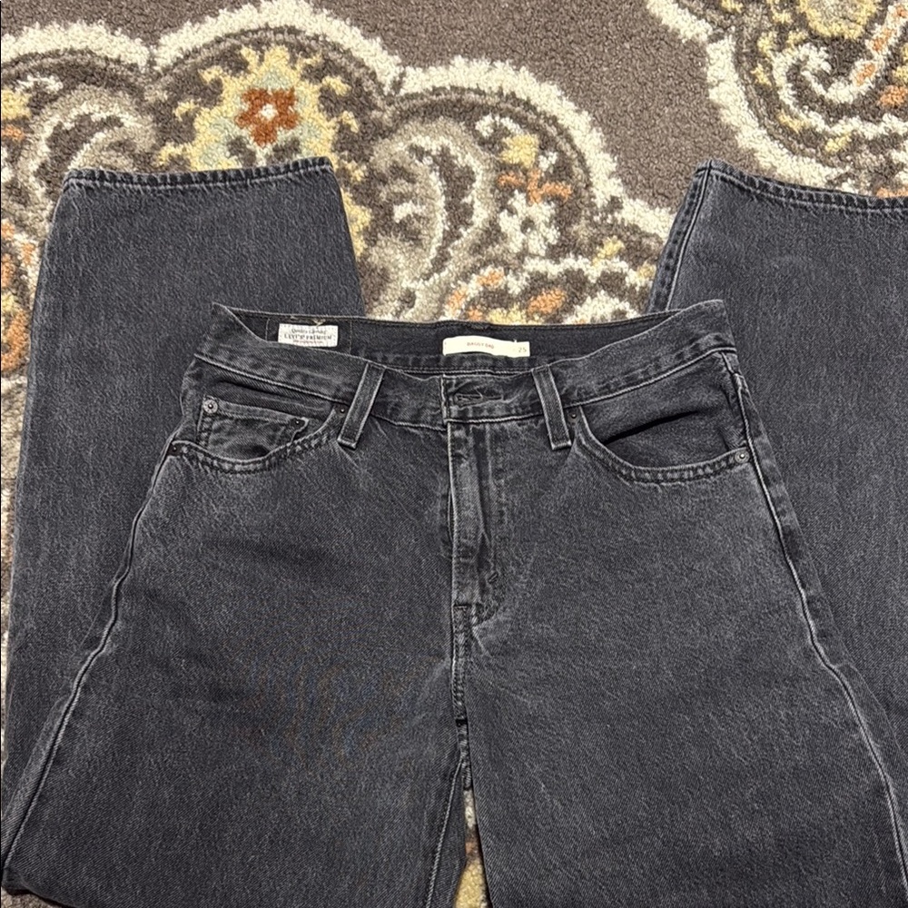 Levi's Women's Black Washed Boyfriend Jeans